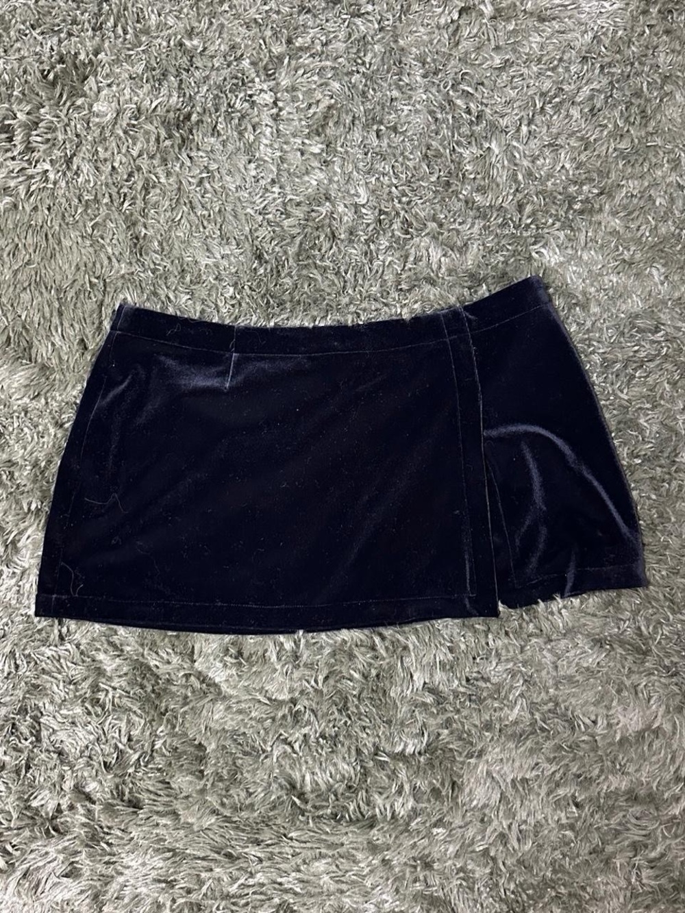 Miaou Velvet Mini Skirt in Black